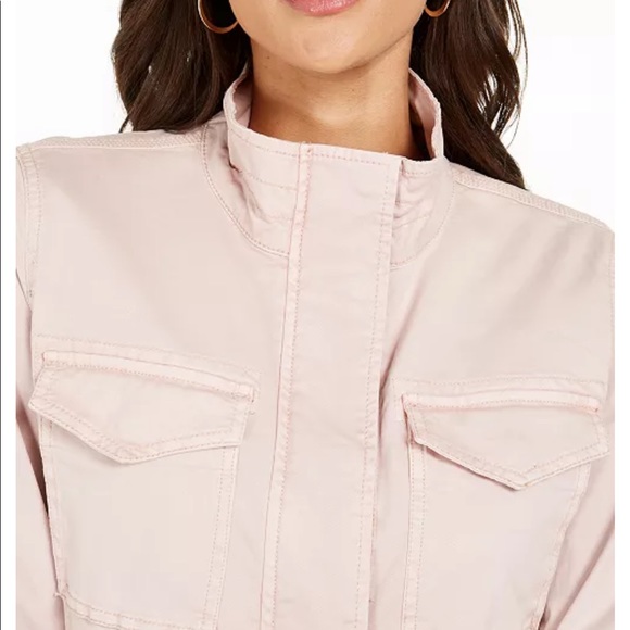 🆕 Style & Co Dusty Blush Pink Safari Trench Utility Twill Jacket Spring Coat - Picture 2 of 11